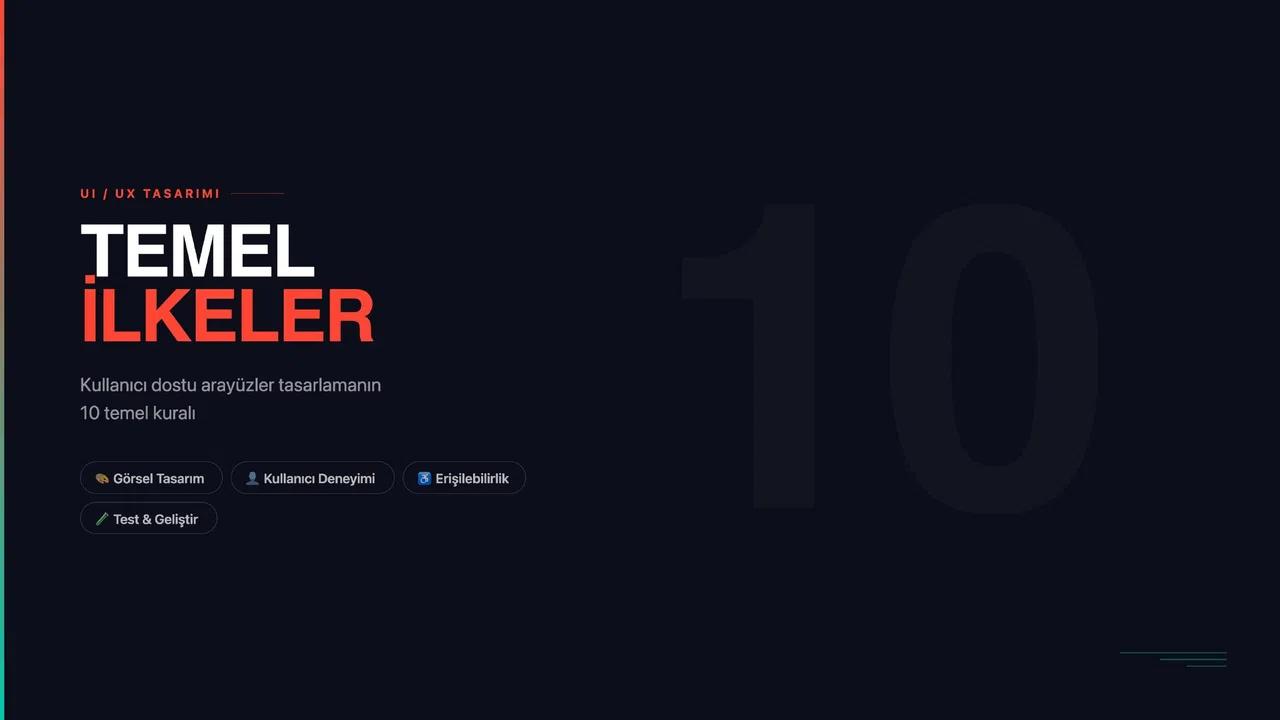 uı/ux tasarımın temel ilkeleri